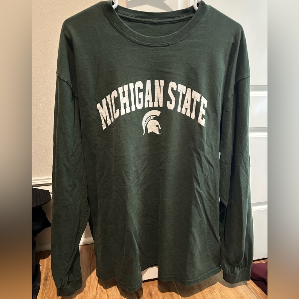 Michigan State Green Long Sleeve Shirt